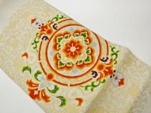 リサイクル　綴れ華紋に花唐草模様織出し名古屋帯